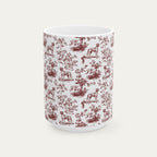 Great Dane Burgundy Toile Mug