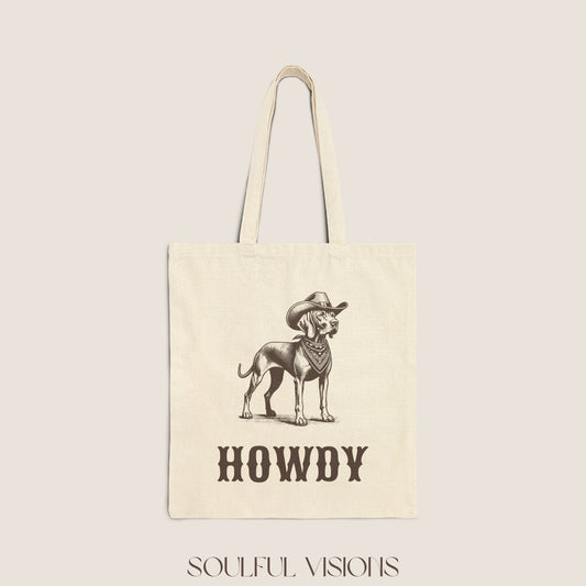 Howdy Vizsla Tote Bag