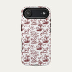 Shar Pei Burgundy Toile phone Case