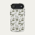 Chihuahua Longhaired Sage Green Toile phone Case
