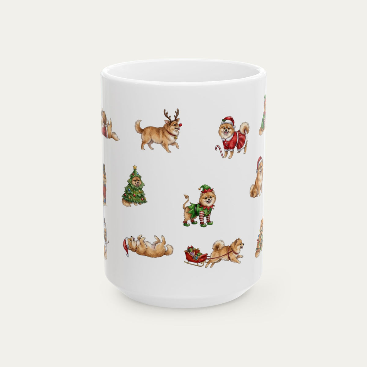 Pomeranian Christmas Mug
