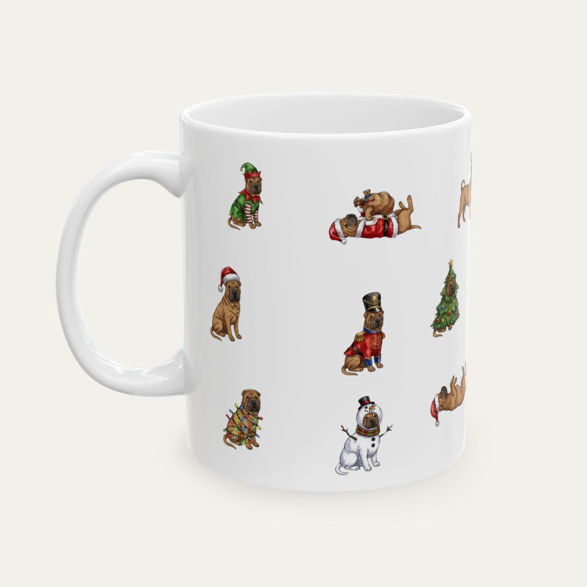 Shar Pei Christmas Mug