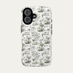 Pug Sage Green Toile phone Case