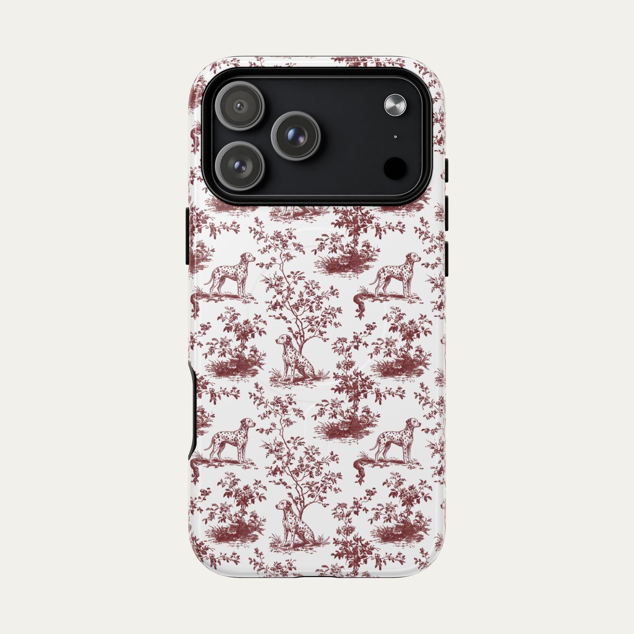 Dalmatian Burgundy Toile phone Case