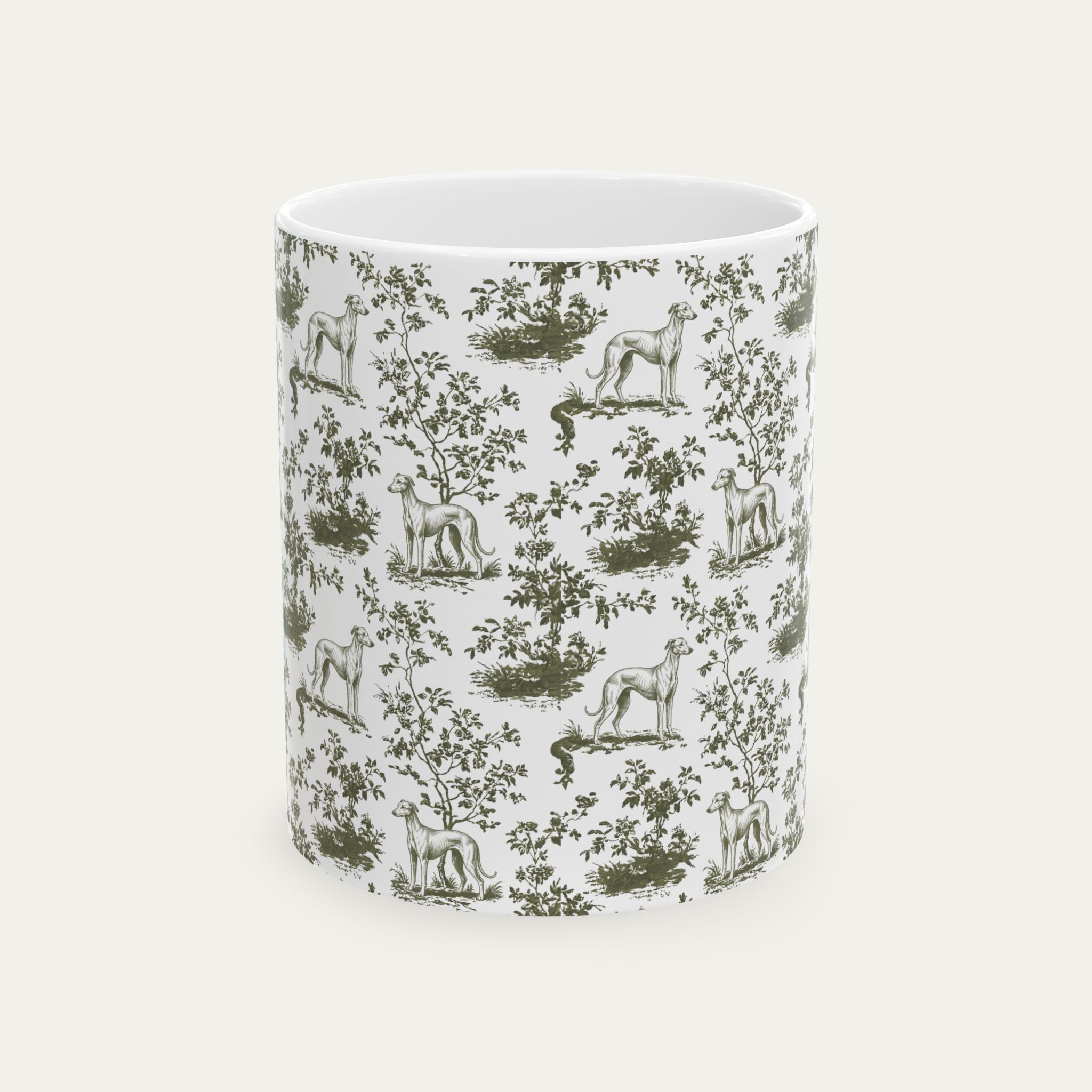 Sloughi Sage Green Toile Mug