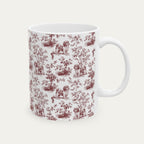 Shih Tzu Burgundy Toile Mug