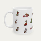 Boston Terrier Brown and White Christmas Mug