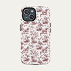 Spanish Water Dog Burgundy Toile phone Case