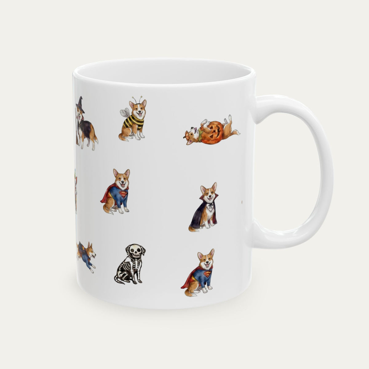 Corgi Halloween mug