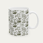 Sloughi Sage Green Toile Mug