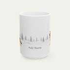Custom German Shepherd Black and Tan  Christmas Santa Hat Mug