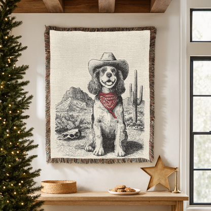 Cocker Spaniel Woven Blanket