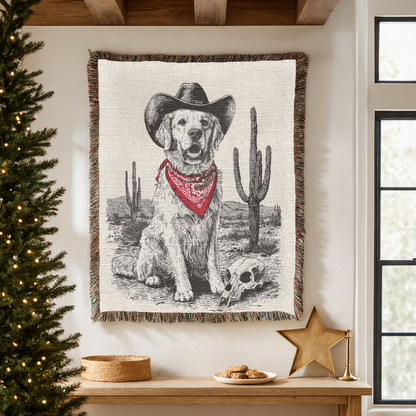 Golden Retriever Woven Blanket