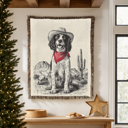 English Springer Spaniel Woven Blanket