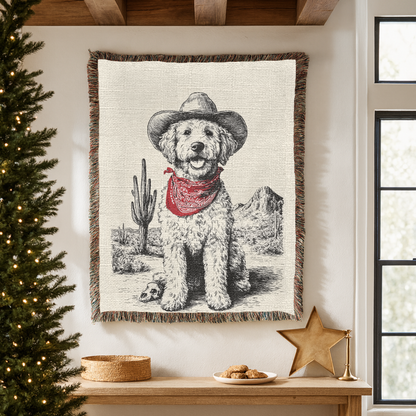 Goldendoodle Woven Blanket