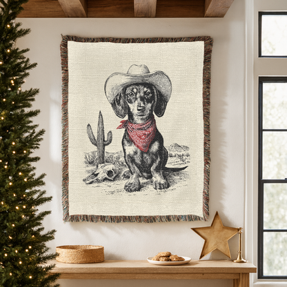 Dachshund Woven Blanket