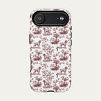 Wirehaired Pointing Griffon Burgundy Toile phone Case