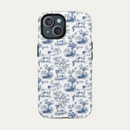 Jack Russell Terrier Blue Toile Phone case