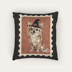 Chihuahua LH fawn Halloween Woven Pillow