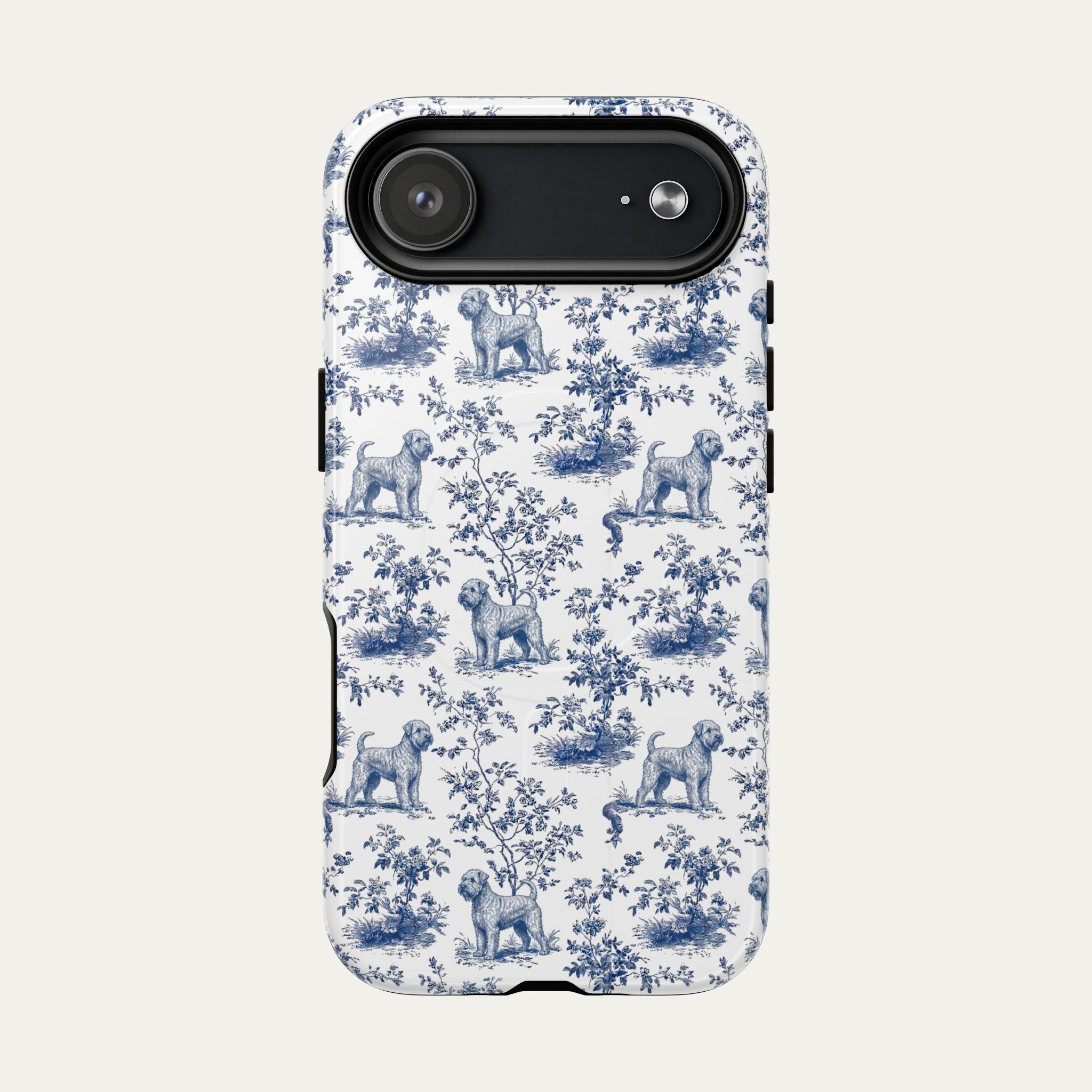 Wheaten Terrier Blue Toile Phone case