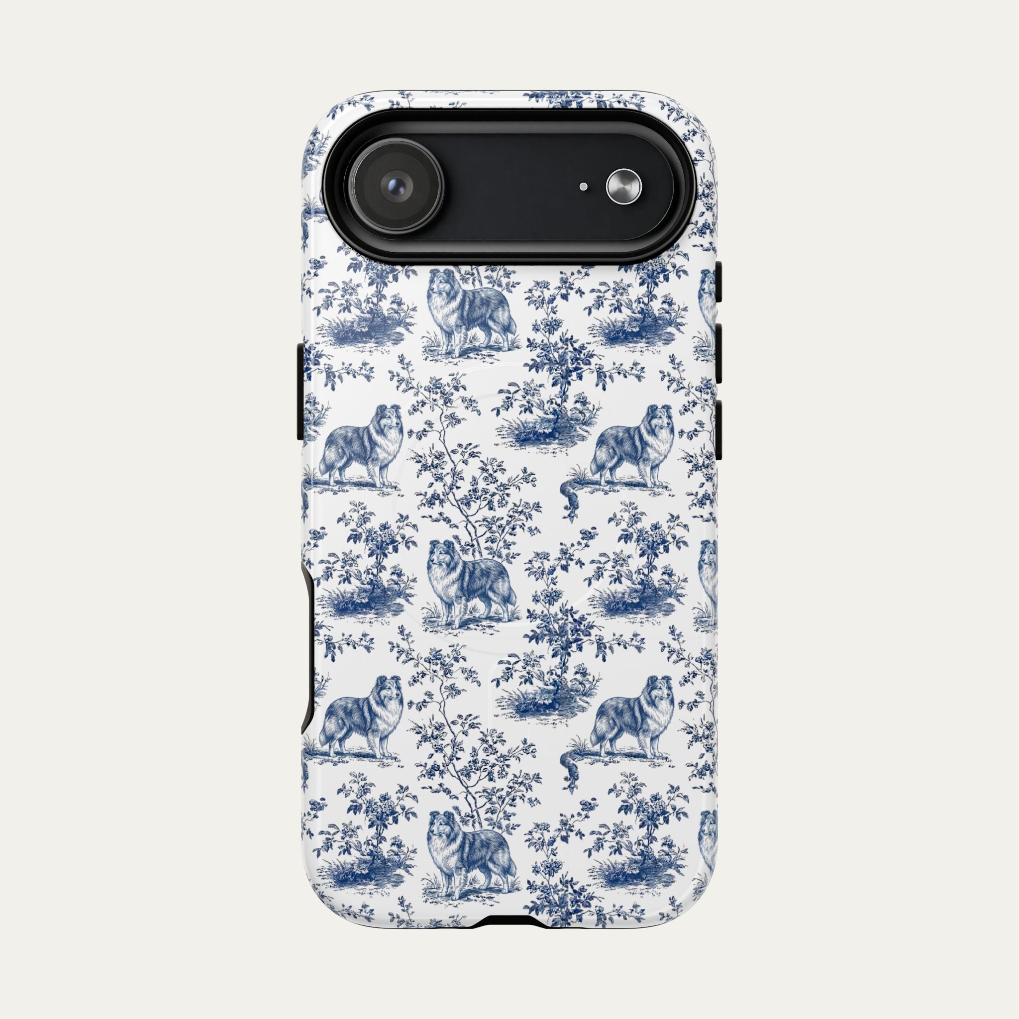 Shetland Sheepdog Blue Toile Phone case
