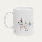 Custom Poodle White Christmas Santa Hat Mug