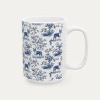 Boston Terrier Blue Toile Mug