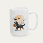 Custom Bernedoodle Halloween mug