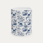 Boston Terrier Blue Toile Mug