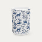 Border Collie Blue Toile Mug