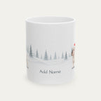 Custom English Bulldog White Christmas Santa Hat Mug