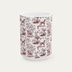 Weimaraner Burgundy Toile Mug