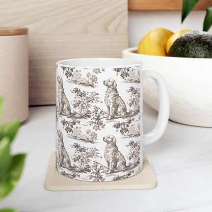 Golden Retriever Toile De Jouy Mug