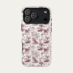 Alaskan Malamute Burgundy Toile phone Case