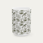 Cavalier Spaniel Sage Green Toile Mug