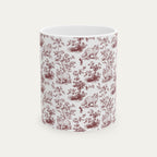 Persian Cat Burgundy Toile Mug