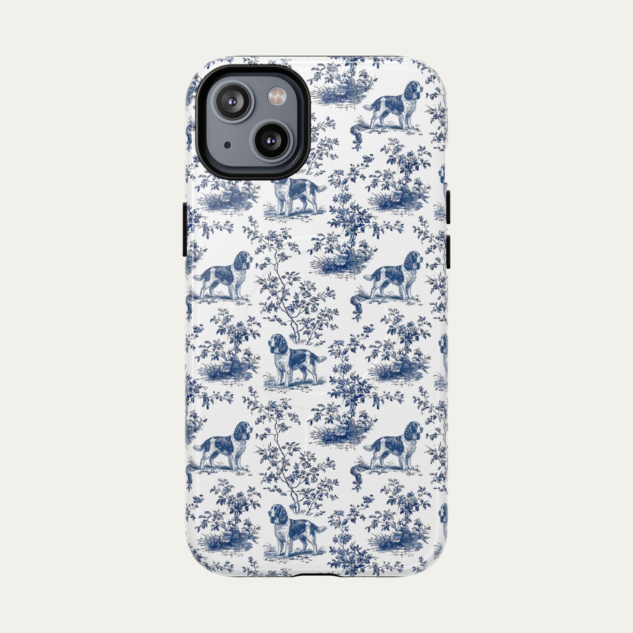 English Springer Spaniel Blue Toile Phone case