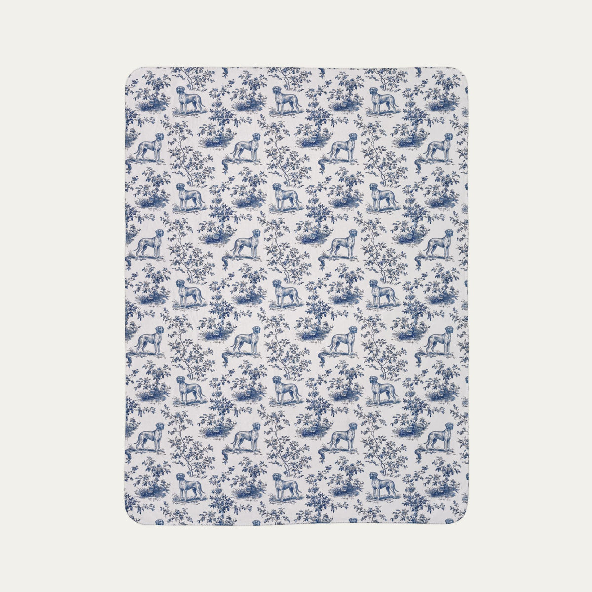 Greate Dane Toile De Jouy Fleece Blanket