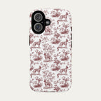 Belgian Malinois Burgundy Toile phone Case