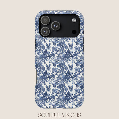 Boston Terrier Toile De Jouy Magnetic Phone Case