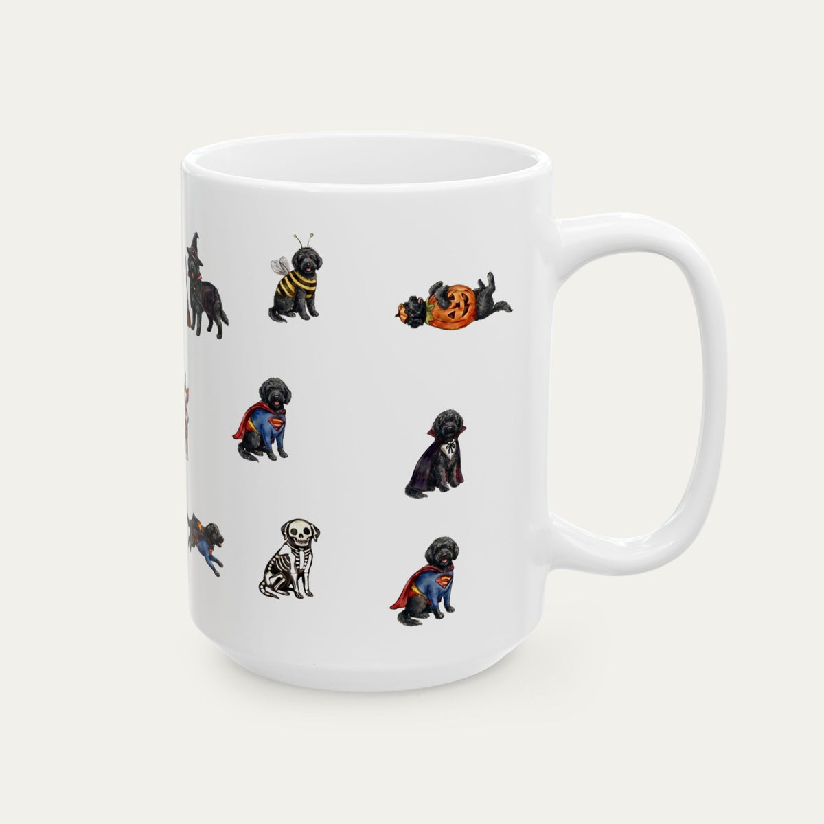 Goldendoodle Black Halloween mug