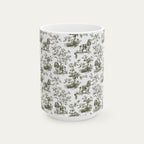 Cocker Spaniel Sage Green Toile Mug