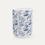 Golden Retriever Blue Toile Mug