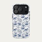 Basset Hound Blue Toile Phone case