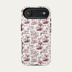 Sphynx Cat Burgundy Toile phone Case