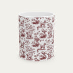 Wheaten Terrier Burgundy Toile Mug