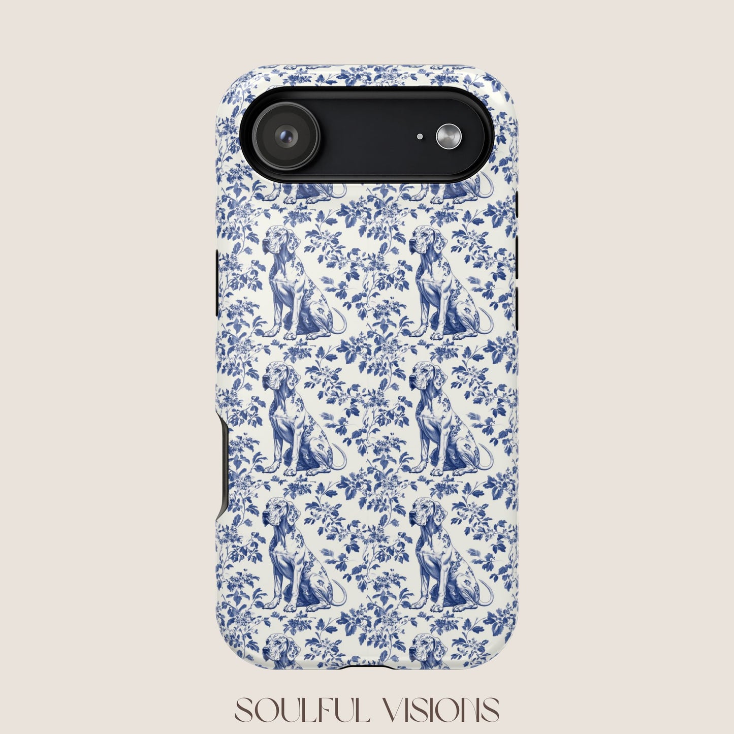 Great Dane Toile De Jouy Magnetic Phone Case