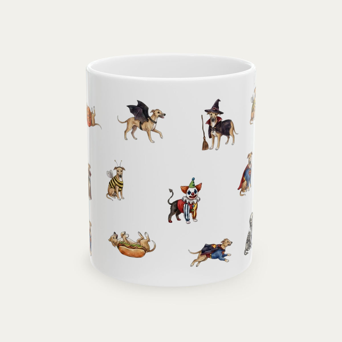 Greyhound Fawn Halloween mug