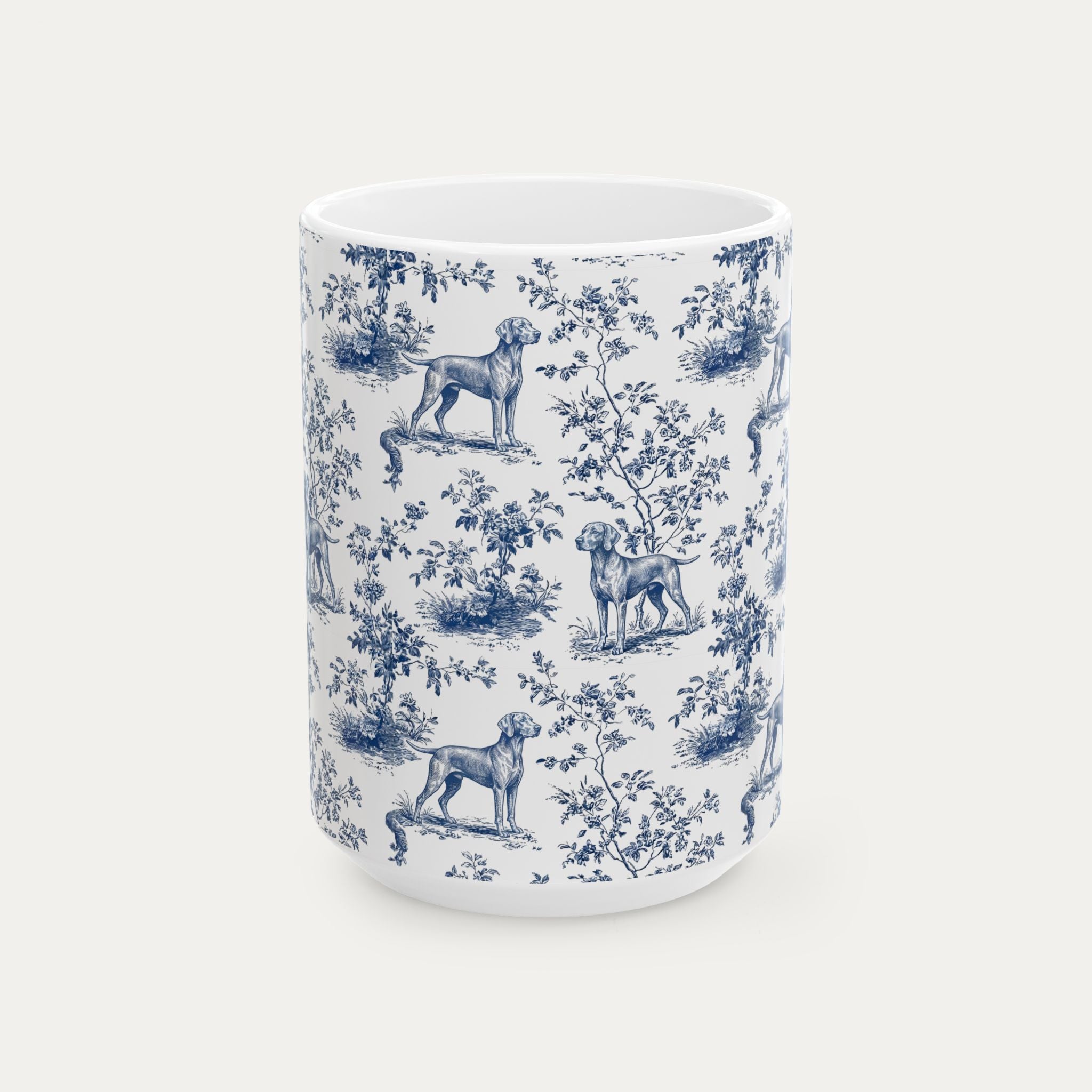 Weimaraner Blue Toile Mug
