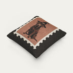 Labrador chocolate Halloween Woven Pillow